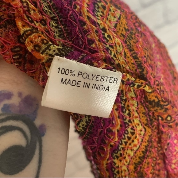 Marina Multicolored Zig Zag Fully Beaded Duster NWT - Picture 14 of 16